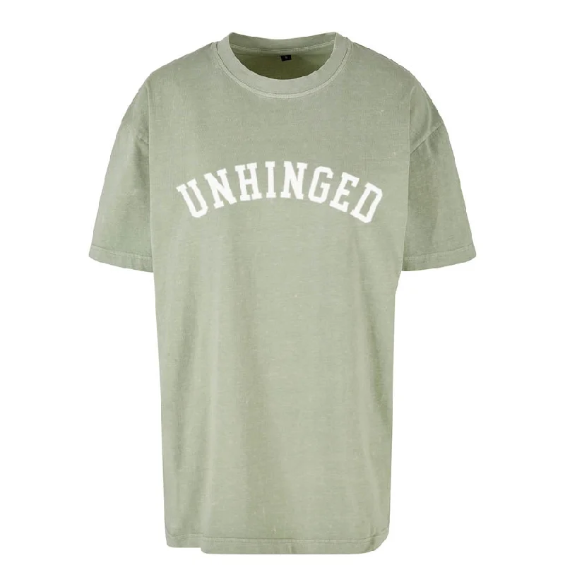 Unhinged College Oversized Acid Wash Tee