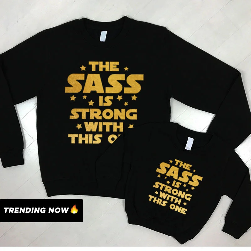 Strong SASS Mum & Daughter Black/Gold Sweatshirts (MRK X)