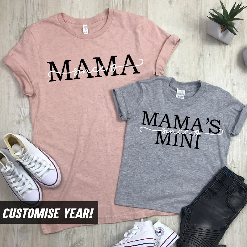 Personalised Mama & Mini Dual Script Matching T-Shirts (MRK X)