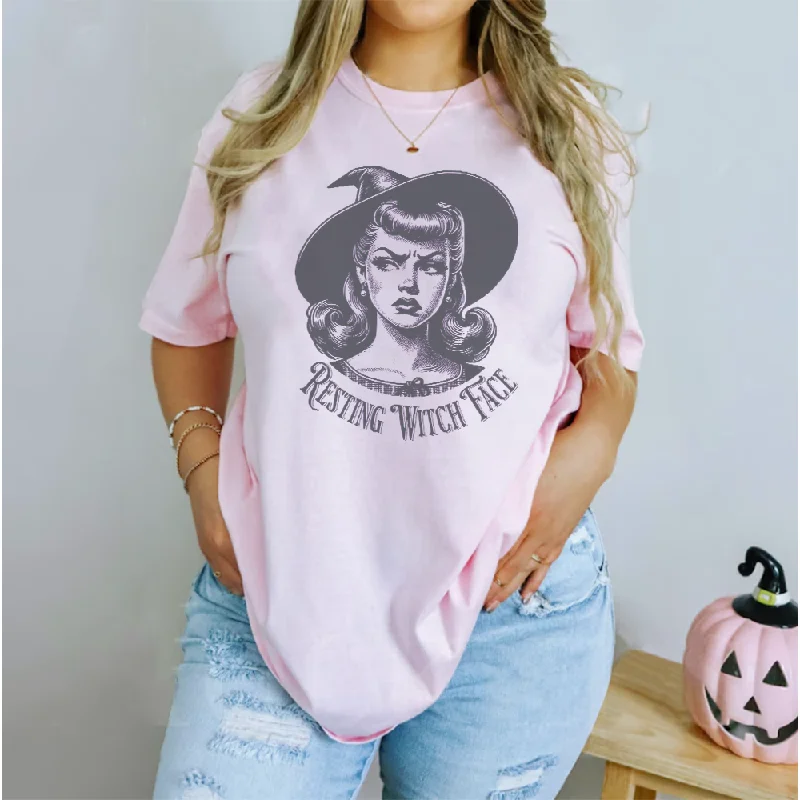 Resting Witch Face Retro Women's Halloween T-Shirt