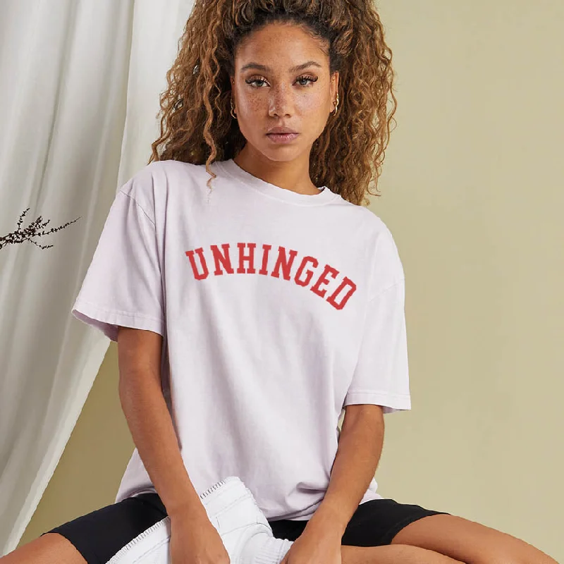 Unhinged College Oversized Acid Wash Tee