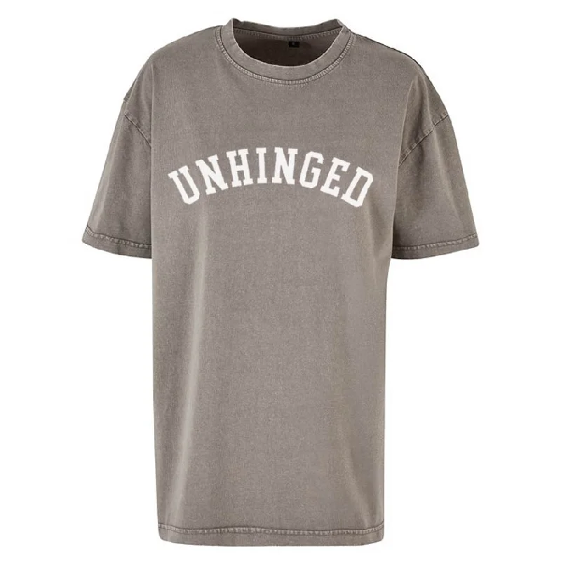 Unhinged College Oversized Acid Wash Tee