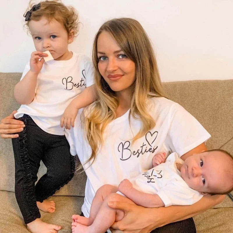 Besties Mini Logo Mum & Kid Matching Tees/Vests (MRK X)