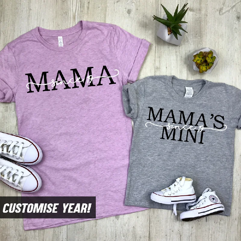 Personalised Mama & Mini Dual Script Matching T-Shirts (MRK X)