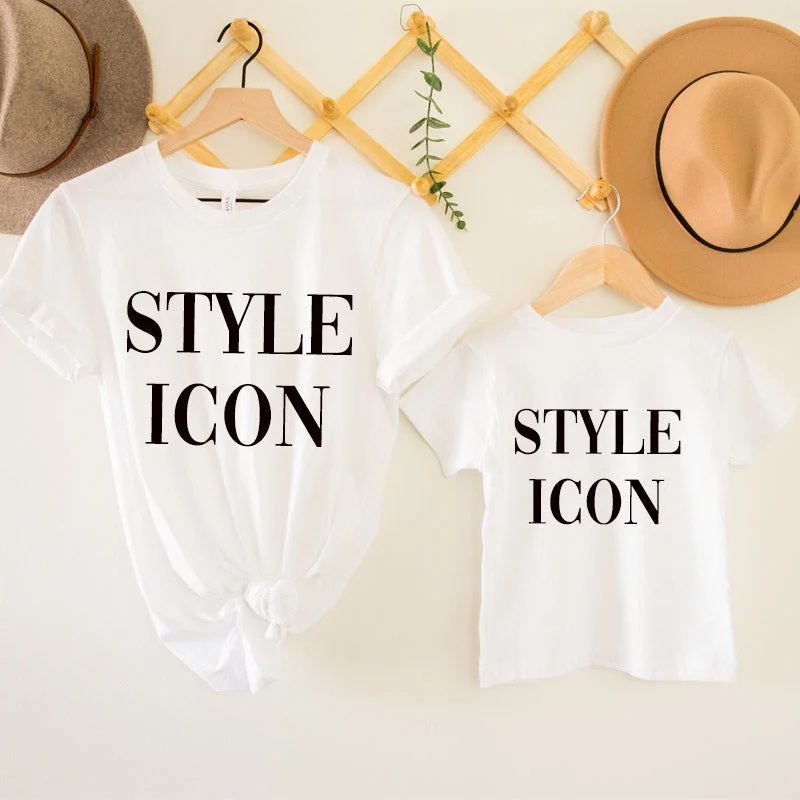 Style Icon Vogue Matching Mum & Kid White T-Shirts