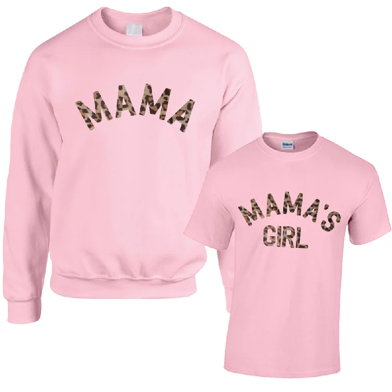 Mama & Mama's Girl Leopard Light Pink Tops