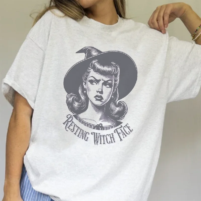 Resting Witch Face Retro Women's Halloween T-Shirt