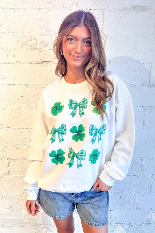 Clover & Bows Graphic Sweatshirt Refined Women's Velvet