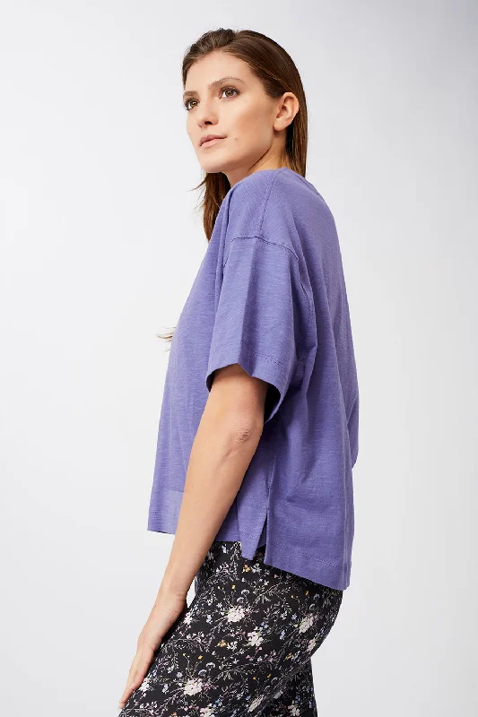 Boxy Tee (Deep Violet), GOTS