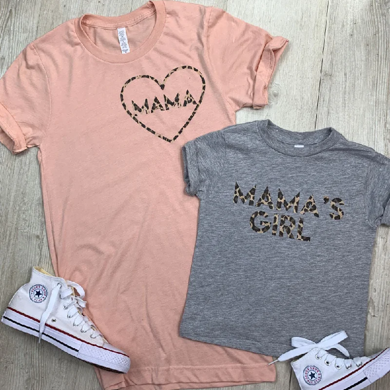 Mama & Mama's Boy/Girl Leopard Mum & Kid Matching Tees (MRK X)