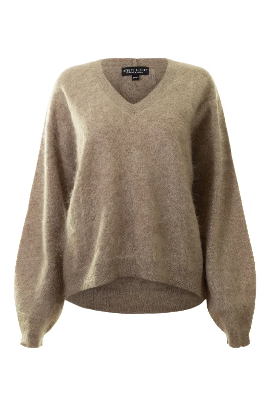 Repeat Cashmere Brushed Cashmere Pullover
 in Desert Youthful Women's Anime - inspired