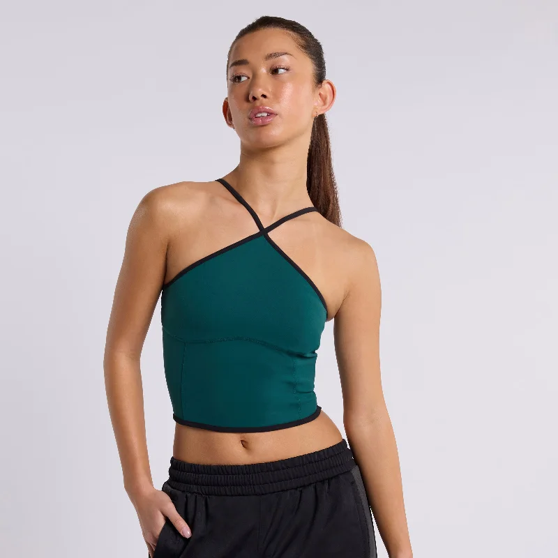 Criss Cross Tank Collegiate Green