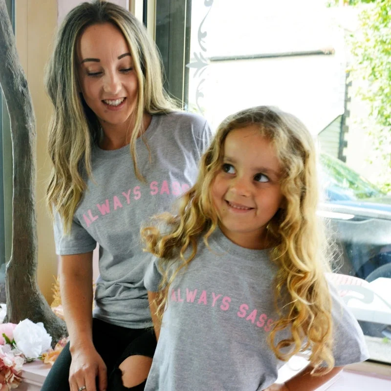 Always Sassy Matching Heather Grey T-Shirts