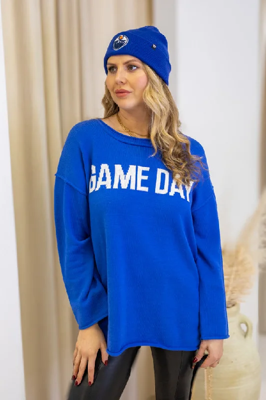 NEW GAME DAY SWEATER (ROYAL) | BEST SELLER Modern Women's Tech