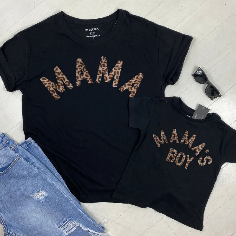 Mama & Mama's Boy Leopard T-Shirts (MRK X)