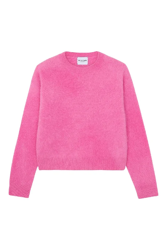 Kujten Loty Crewneck Sweater in Fuchsia Business