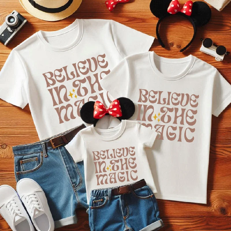 Main Street Believe In The Magic Family White T-Shirts