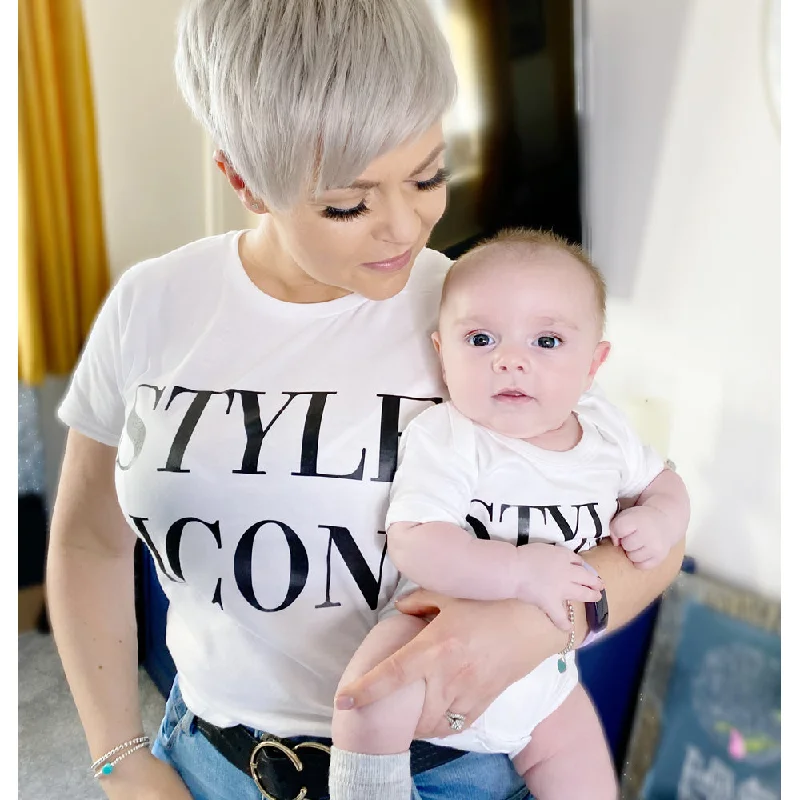 Style Icon Vogue Matching Mum & Baby White T-Shirt & Bodysuits