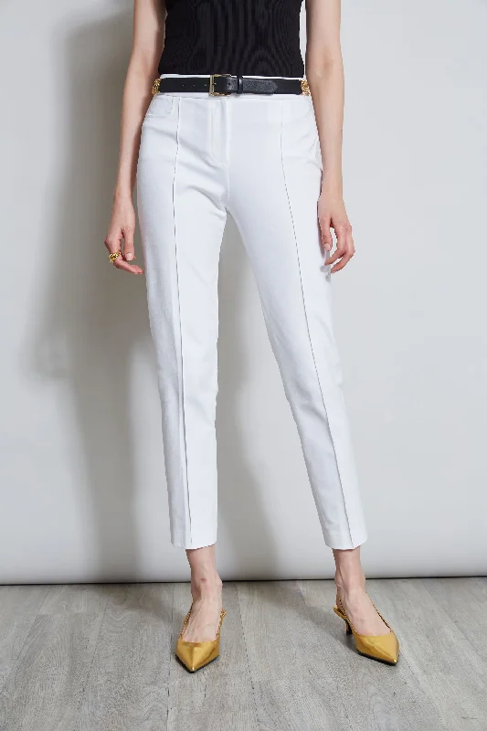 Slim Pintuck Pant Monochromatic Office Style