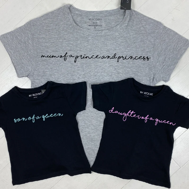 Mum Of A Prince & Princess Matching T-Shirts (MRK X)