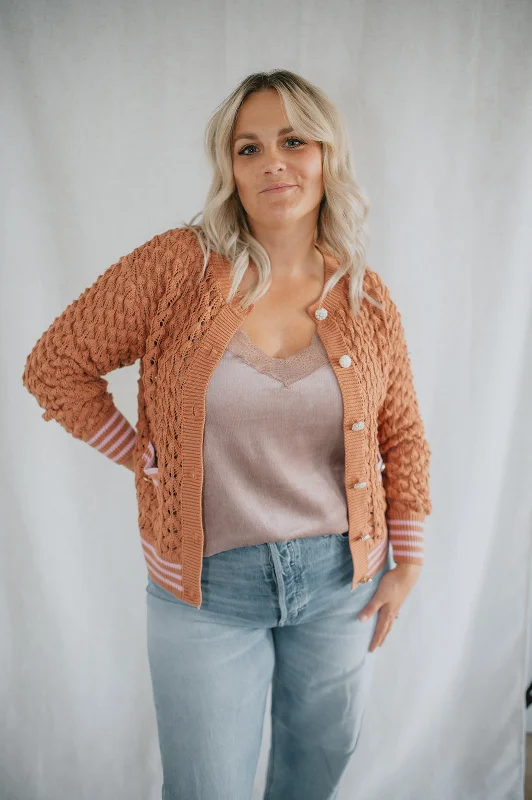 The Keenan Cardi by Heartloom - Rust Stylish Women's Neon