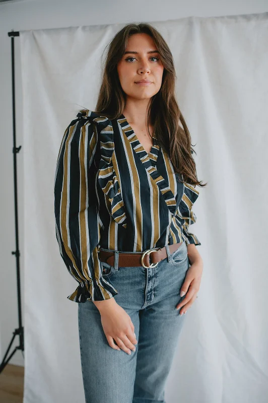 The Taya Long Sleeve Blouse by FRNCH Hip Women's Retro