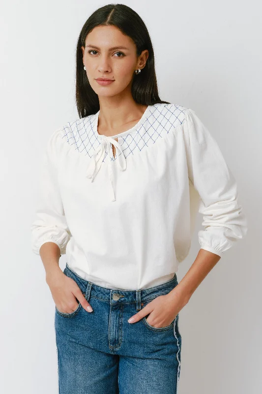 Clio Blouse in Ecru Australian Beach
