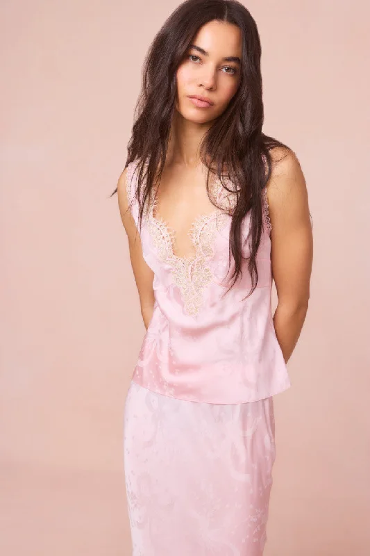 Adette Silk-Blend Jacquard Top Stylish Women's Neon