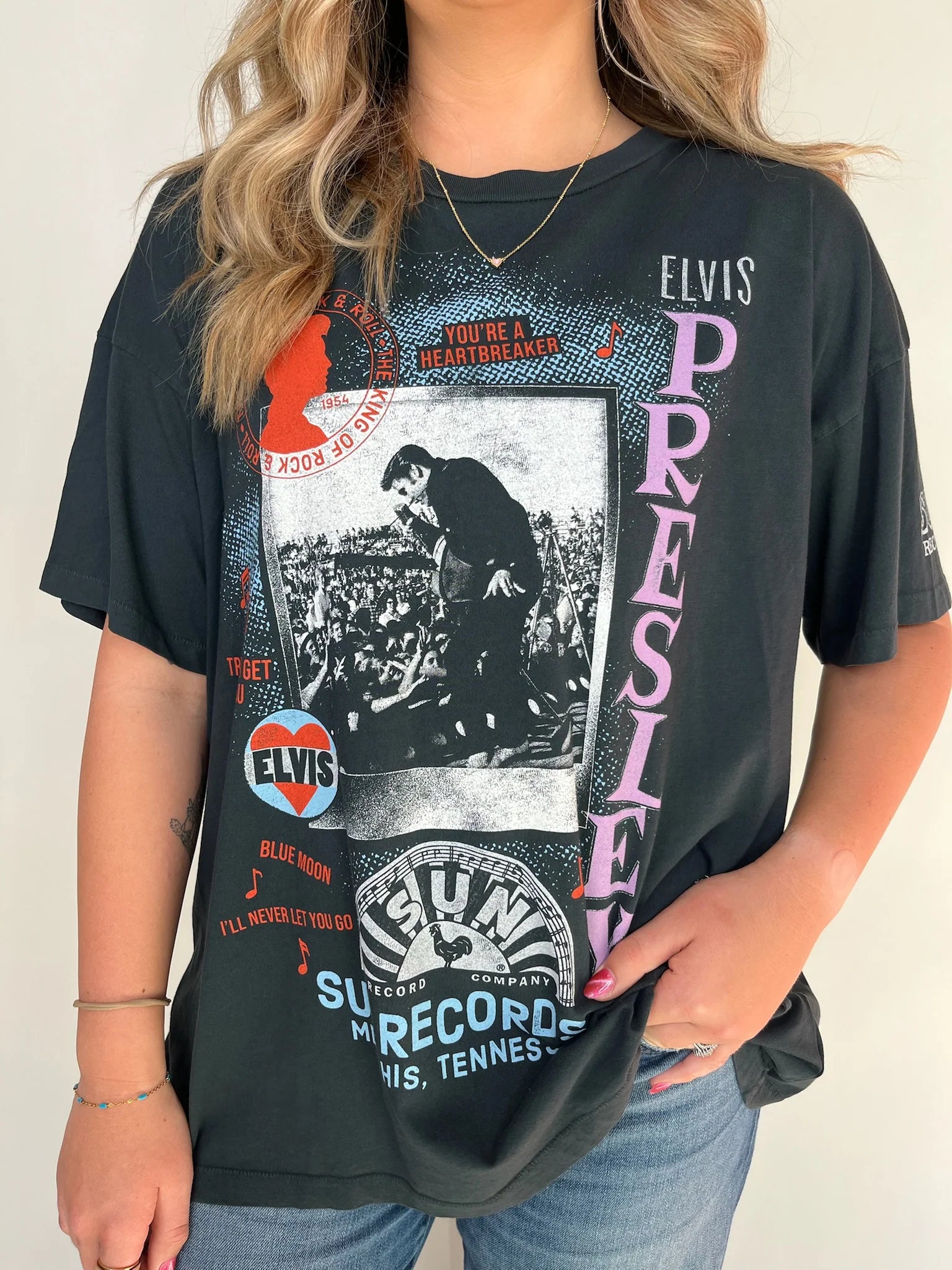 Sun Records X Elvis Polaroid Merch Tee