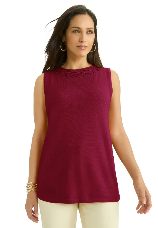 Crochet Trim Shell Earthy Women's 