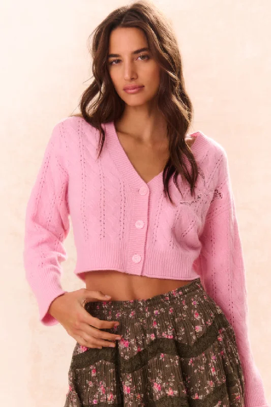 Leota Cropped Wool Cardigan Modern Women's Tech