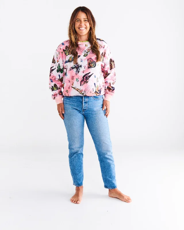 Kip&Co x May Gibbs Fly Baby Tie Dye Adult Organic Cotton Sweater Bohemian Women's Free