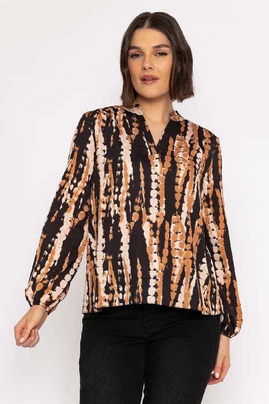 Long Sleeve Blouse in Animal Print