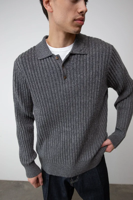 RIBBED POLO SWEATER Youthful Women's Pop