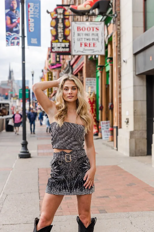 Glam Rhinestone Tube Top- Silver