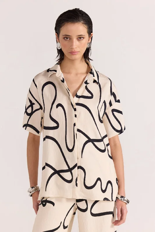 Zenith Resort Shirt | Abstract Trendy Women's 