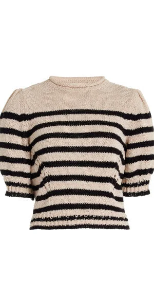 Pia Cotton Knit Top in Stripe