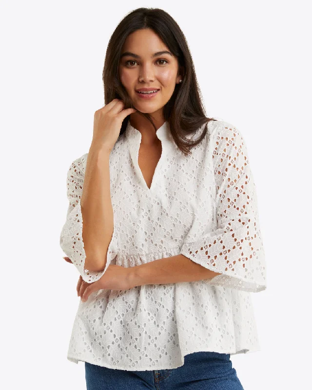 Maya Top in Eyelet Dynamic Women's High - energy