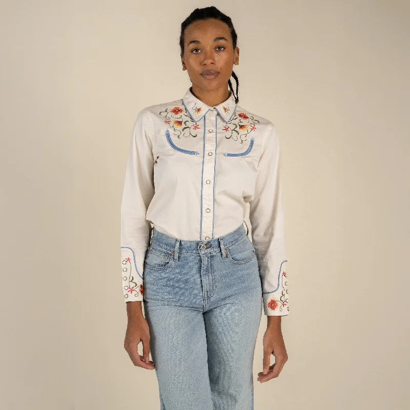 The Betsy Western Shirt Artistic Women's Hand - painted