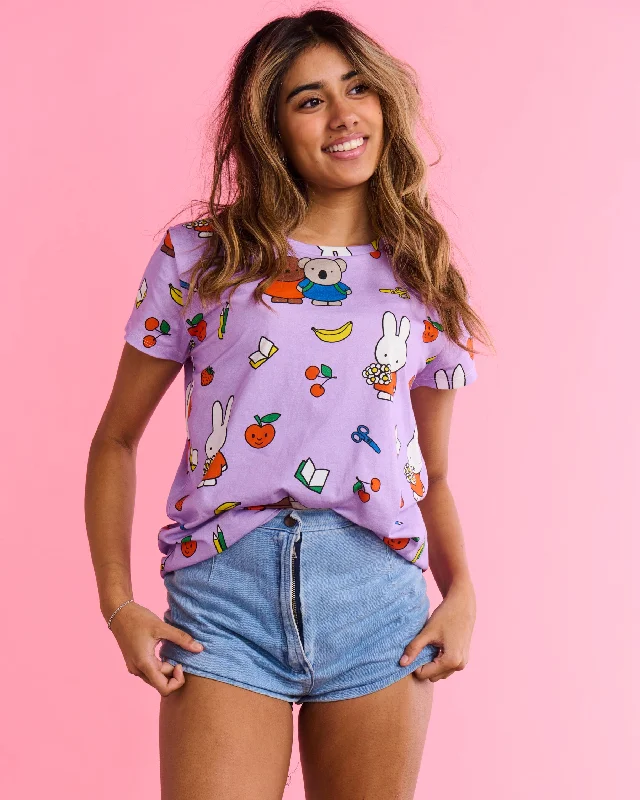Kip&Co x Miffy Miffy's Playtime Adult Organic Cotton T-shirt Disco