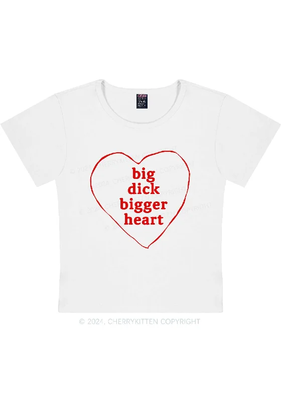 Big Dxxk Bigger Heart Y2K Baby Tee Cherrykitten Stylish Women's Tropical 