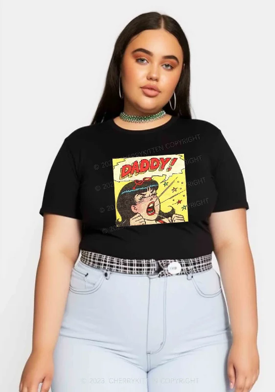 Curvy Call For Daddy Y2K Baby Tee Cherrykitten Preppy Women's College