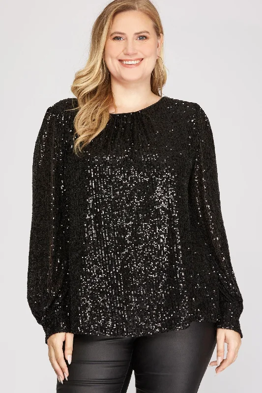 PS Sequined Long Sleeve Top